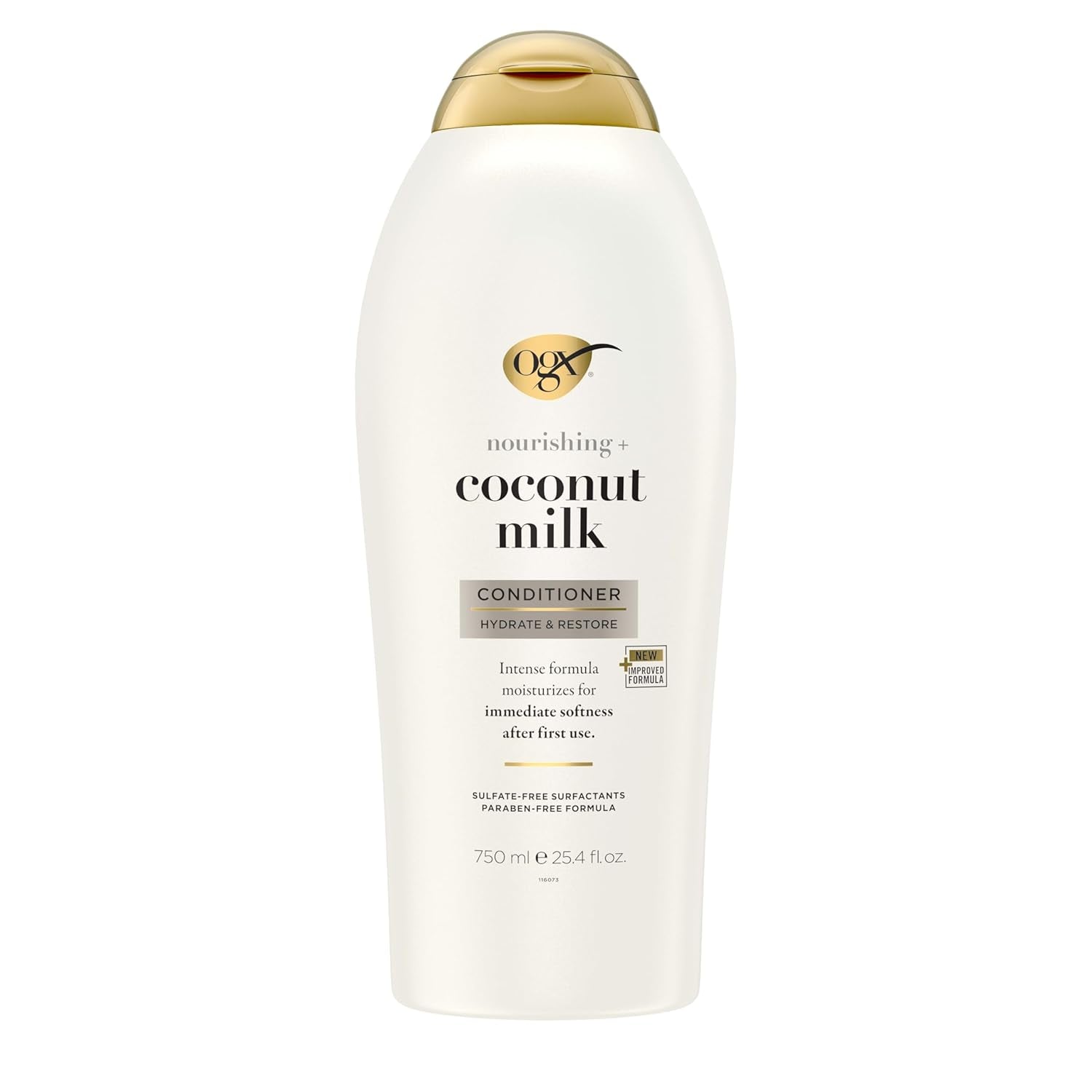 OGX Nourishing + Coconut Milk Conditioner – Hydrating, Strengthening Formula for Soft, Smooth, Frizz‑Free Hair (25.4 oz)