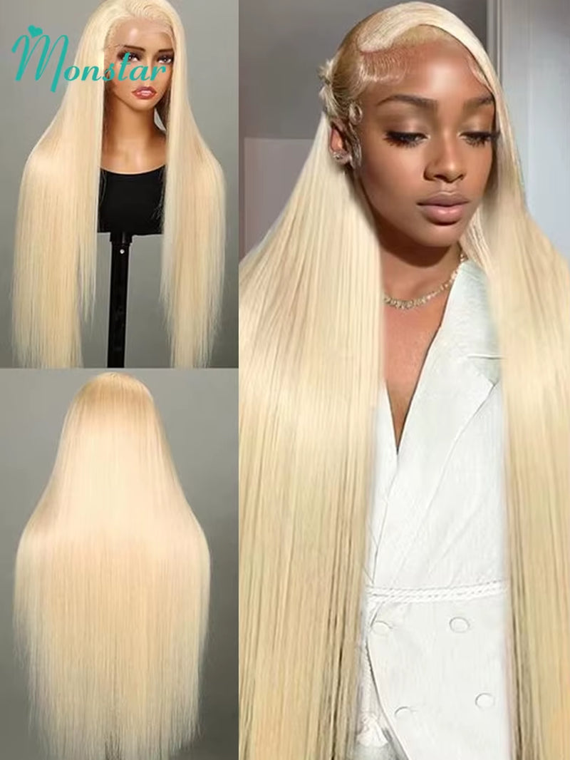 613 Honey Blonde HD Lace Wig – 13x4, 13x6 & 360 Transparent Lace Front, Raw Brazilian Straight Human Hair Wig for Women