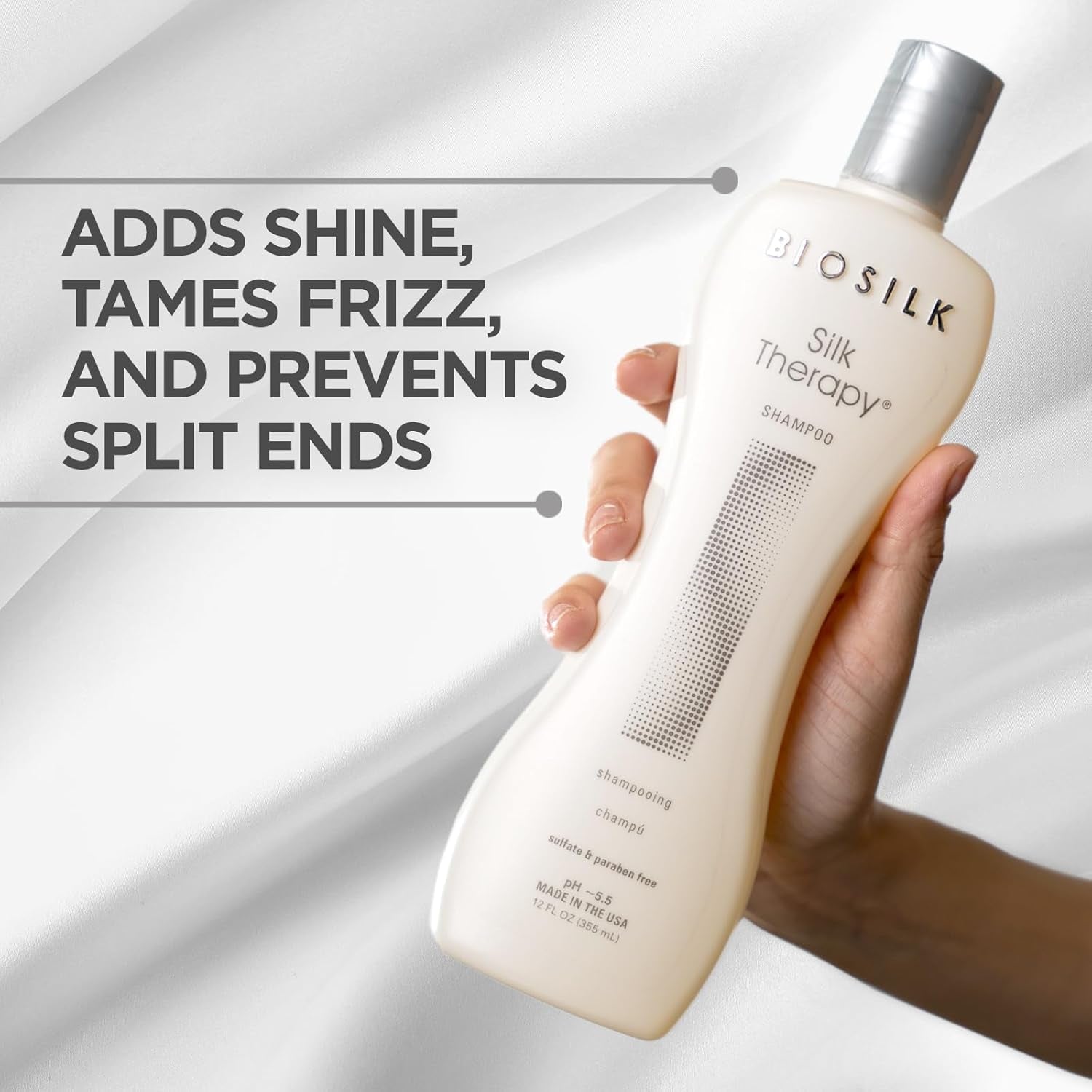 BioSilk Silk Therapy Shampoo – Gentle Cleansing with Silk Proteins for Soft, Shiny, Healthy‑Looking Hair (All Hair Types)