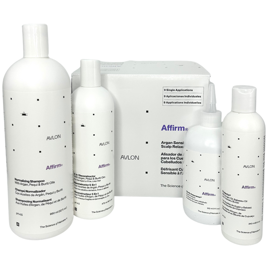 9Pack Affirm Haircare Bundle 3 Avlon strengthening and repair system with reconstructor shampoo and conditioner for damaged relaxed hair