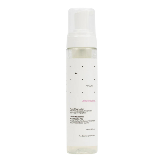 Avlon AffirmCare StyleRight Foam Wrap Lotion 8oz lightweight styling foam for wraps curls and blowouts with soft hold and shine