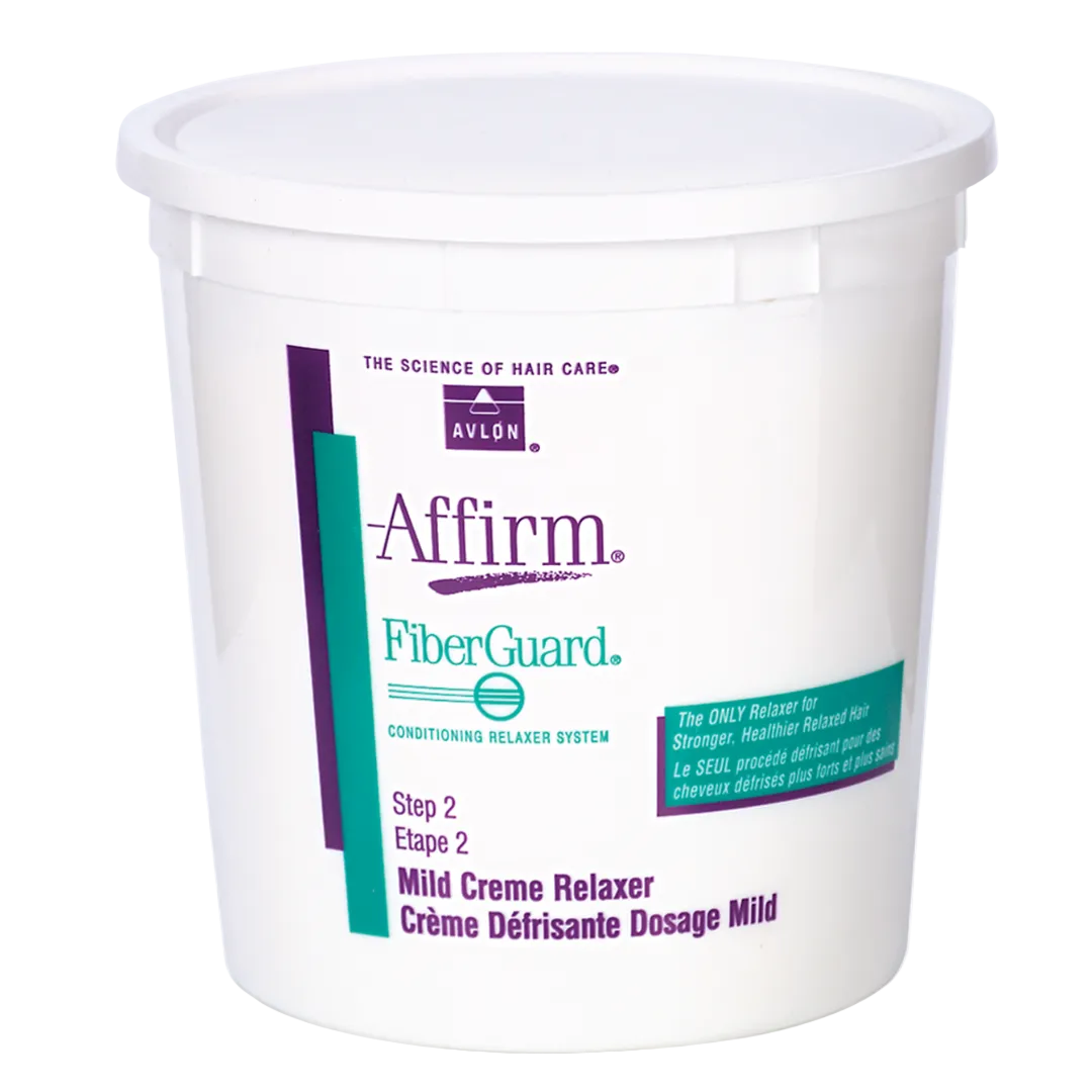 Avlon FiberGuard Crème Relaxer Mild 4lb Step 2 professional hair relaxer system for strengthening and straightening color treated and damaged hair