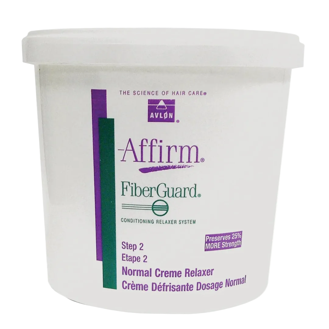 Avlon FiberGuard Crème Relaxer Normal 4lb Step 2 professional hair relaxer system for strengthening and straightening color treated and damaged hair
