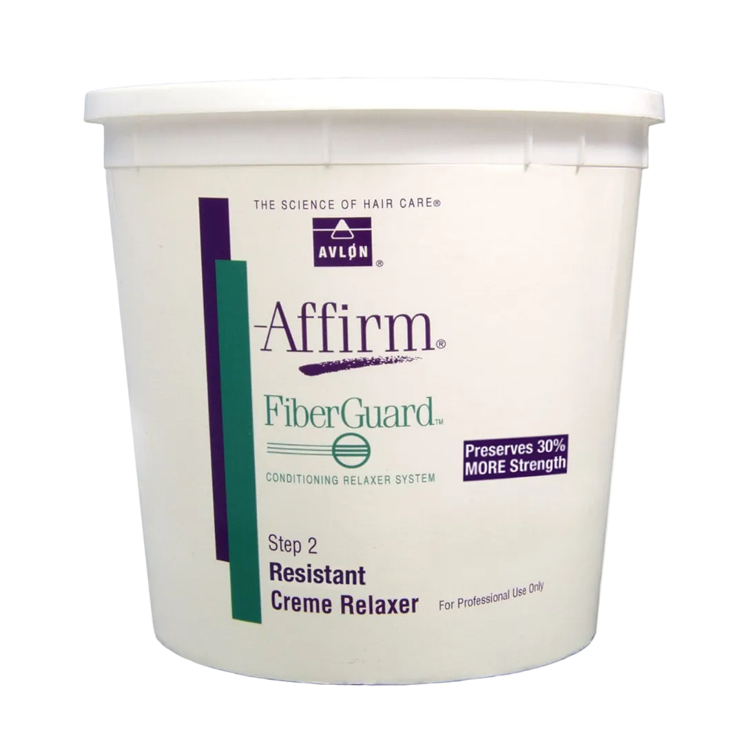Avlon FiberGuard Crème Relaxer Resistant 4lb Step 2 professional hair relaxer system for strengthening and straightening color treated and damaged hair