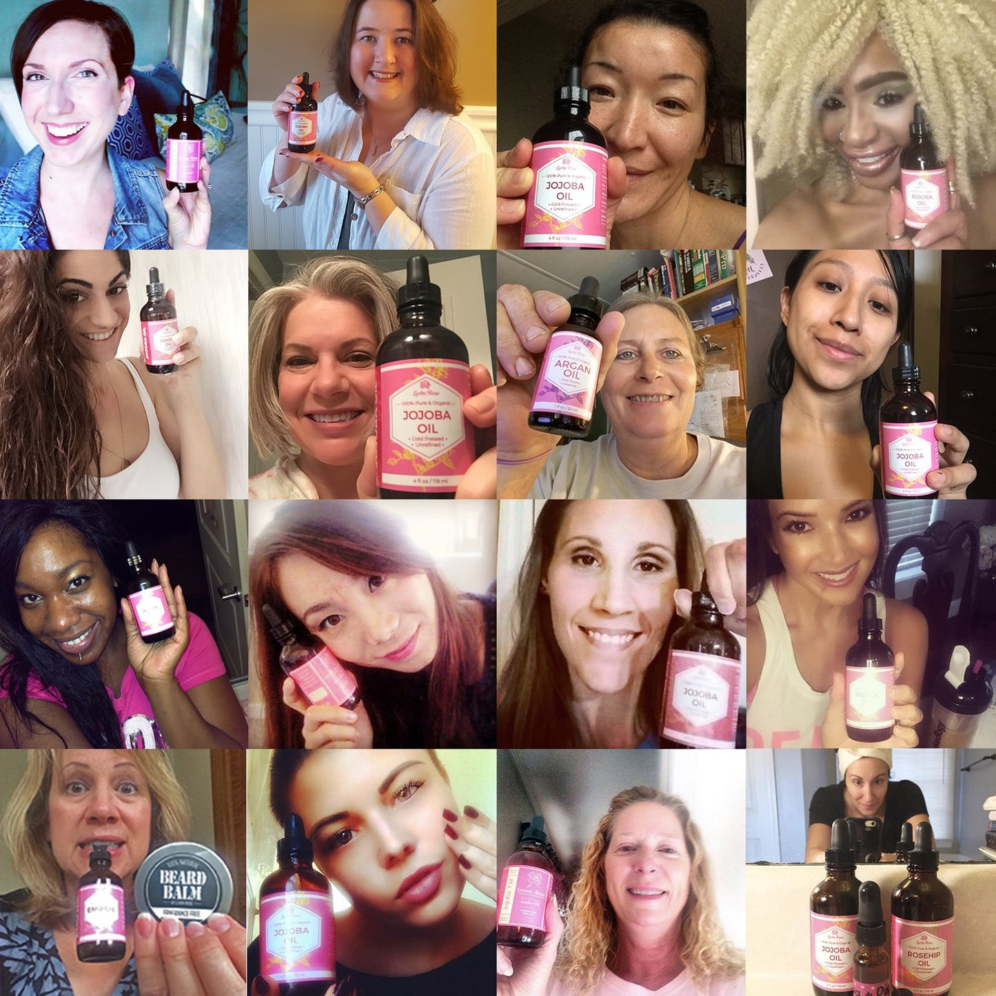 Pure Rosehip Seed Oil for Face & Body – Unrefined, Cold‑Pressed Rosehip Oil, Nighttime Moisturizer for Hair, Skin & Nails, 4 oz