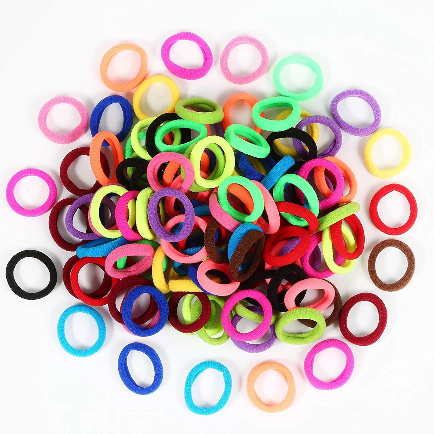 120 Pcs Baby & Toddler Hair Ties – Soft Cotton Seamless Elastic Hair Bands for Girls, Kids & Infants, Multicolor Ponytail Holders (15 Colors)