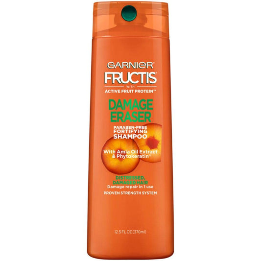 Garnier Fructis Damage Eraser Shampoo – Strength‑Rebuilding Cleanser with Amla Oil & Active Fruit Protein for Damaged Hair