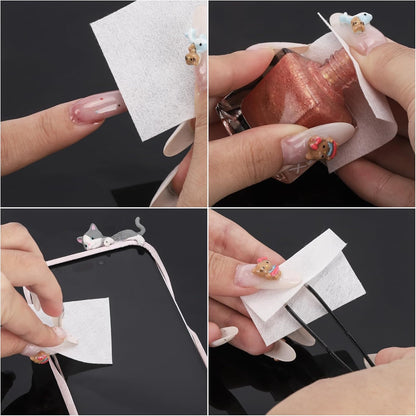 BTYMS Lint‑Free Nail Wipes – 650‑Count Acetone‑Resistant Cotton Pads for Gel Polish Removal, Nail Prep & Professional Manicures