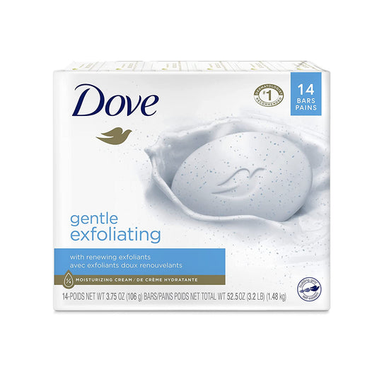 Moisturizing Beauty Bar – Gentle Exfoliating Cleanser for Softer, Smoother Skin, 3.75 oz (14‑Pack)