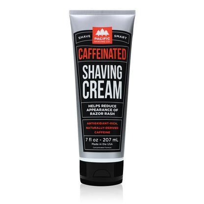 Caffeinated Shaving Cream – Hydrating Shea Butter & Spearmint Antioxidant Formula with Caffeine for a Smooth, Redness‑Reducing, Irritation‑Free Shave (7oz)