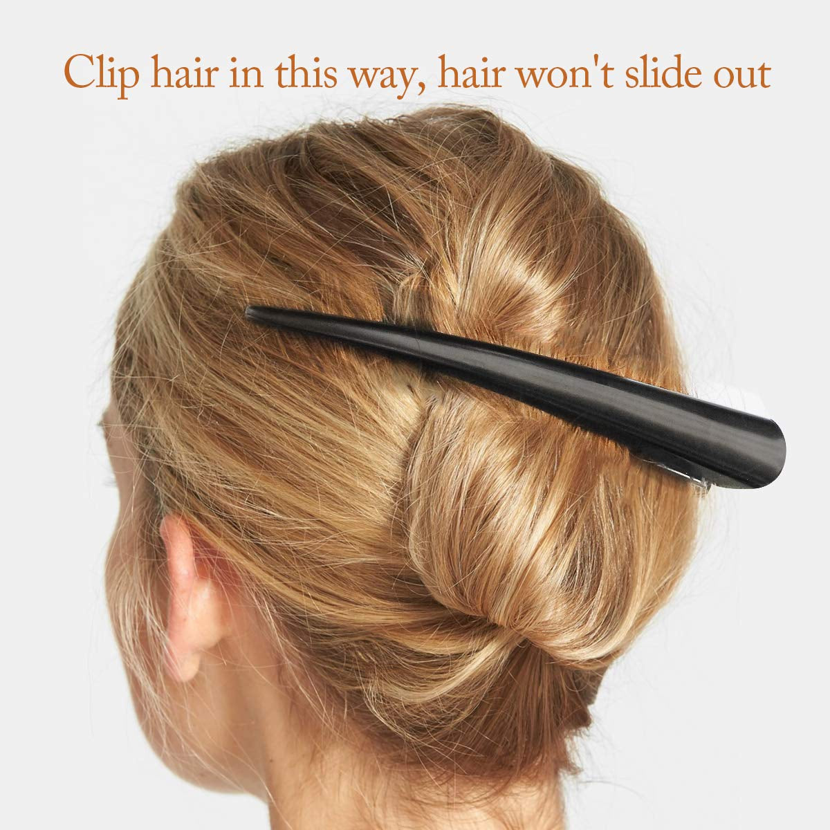 Large 5-Inch Alligator Hair Clips – Rust‑Proof Non‑Slip Metal Duckbill Sectioning Clips for Salon Styling, Thick & Thin Hair (6‑Pack, Black)