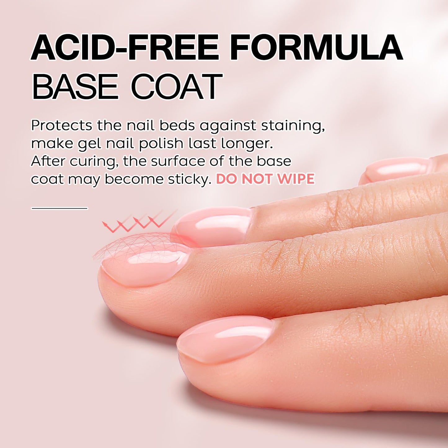 AIMEILI HEMA‑Free Base Coat – Vegan, Long‑Lasting 28+ Day Gel Foundation for Natural & Artificial Nails