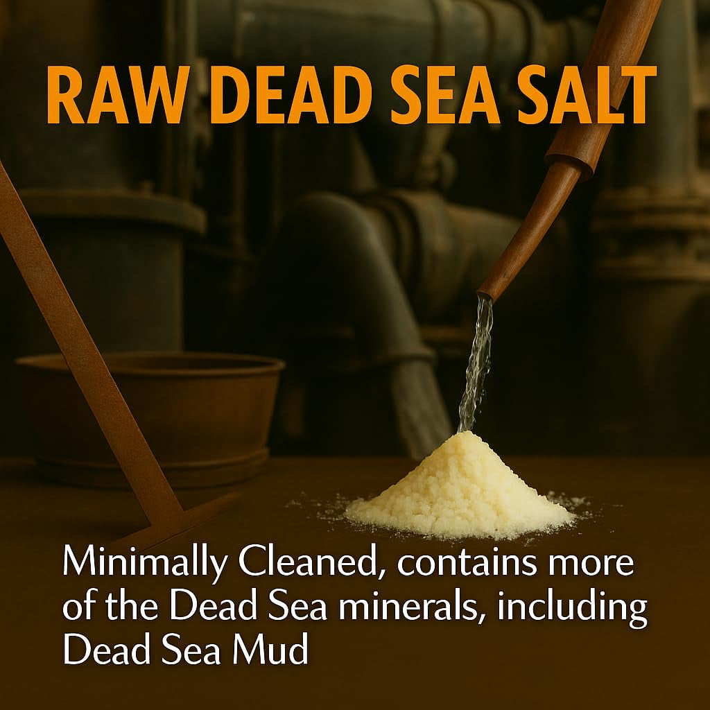 Aromasong 100% Pure Dead Sea Bath Salt – Unrefined Mineral Salt with Natural Dead Sea Mud, Deep Skin Detox, Muscle Relief & Exfoliation, Resealable Bag (Unscented / Aloe Vera / Lavender)