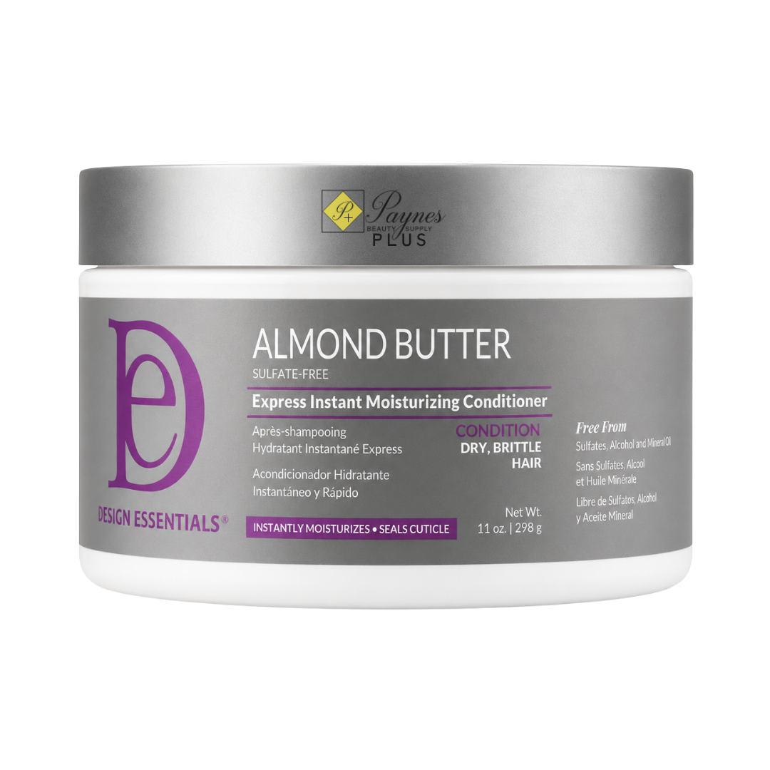 11oz Design Essentials Almond Butter Express Instant Moisturizing Conditioner for dry hair hydration, softness and detangling