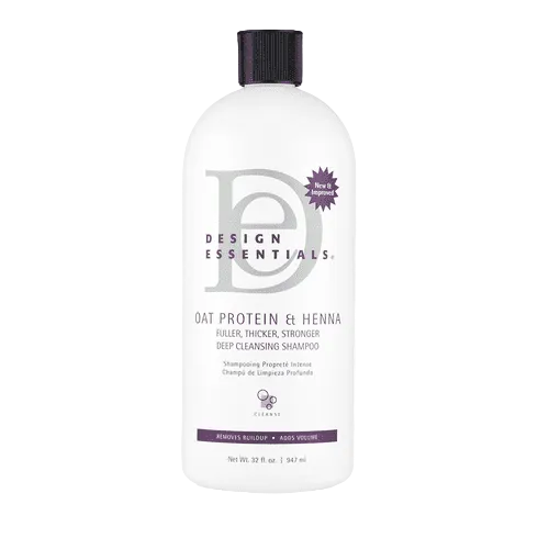 Design Essentials Oat Protein & Henna Fuller, Thicker, Stronger Deep Cleansing Shampoo