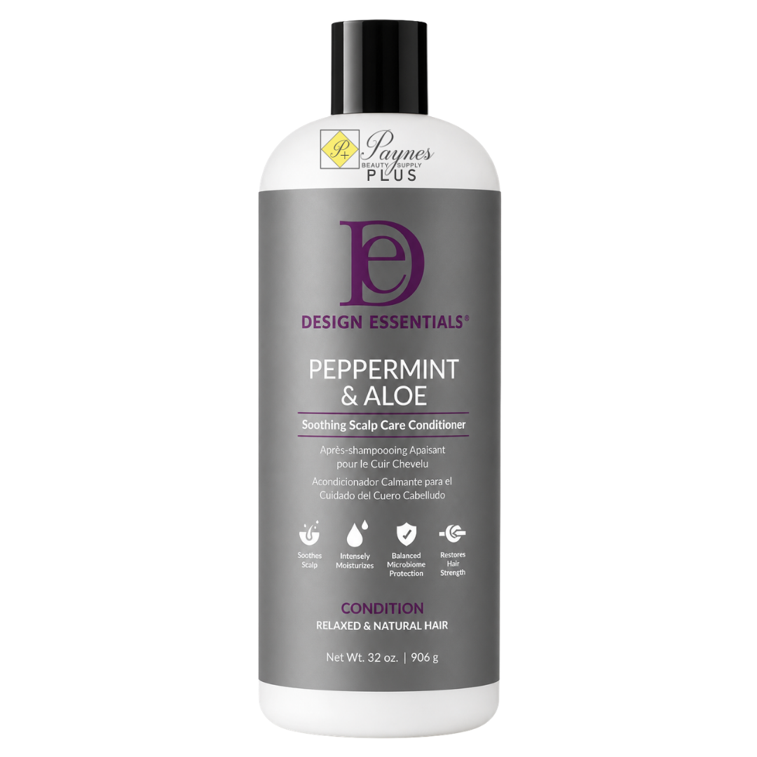 32oz Design Essentials Peppermint & Aloe Soothing Scalp Care Conditioner for hydration detangling scalp soothing and itch relief