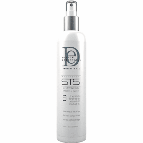 Design Essentials STS Express Thermal Therapy Leave‑In Sealant, Step 3 heat‑protective smoothing treatment.