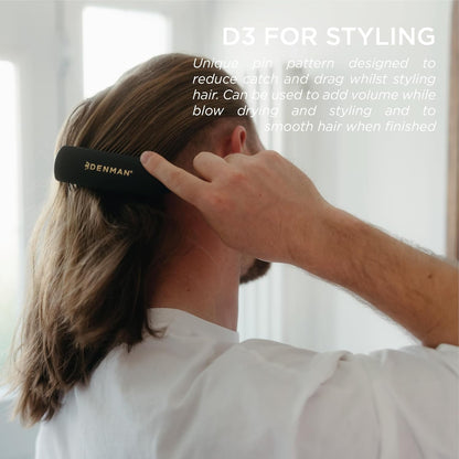 D3 Original Curl Definer & Styler – 7‑Row Detangling Brush for Curly Hair, Smooth Curl‑Defining Brush for Women & Men, Precision Styling Brush for Straight Hair