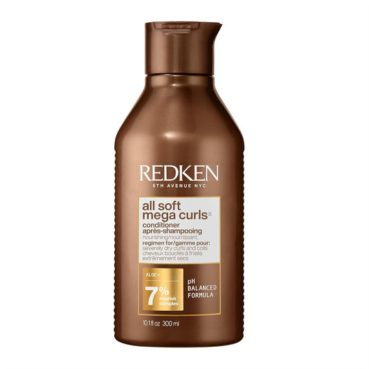 Redken All Soft Mega Curls – Sulfate‑Free Hydrating System for Curly & Coily Hair (Shampoo, Conditioner & Leave‑In)