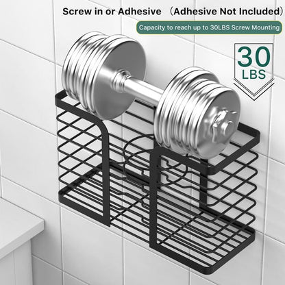 3‑in‑1 Hair Dryer Organizer – Stainless Steel Over‑Cabinet or Countertop Holder with Adjustable Height, Large Capacity Storage for Hair Tools, Brushes & Accessories