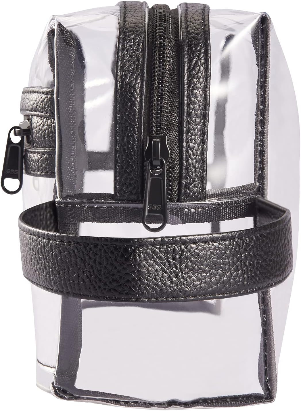 Clear PVC Travel Toiletry Bag – Waterproof, Lightweight Organizer with PU Leather Strap & Multiple Zipper Compartments