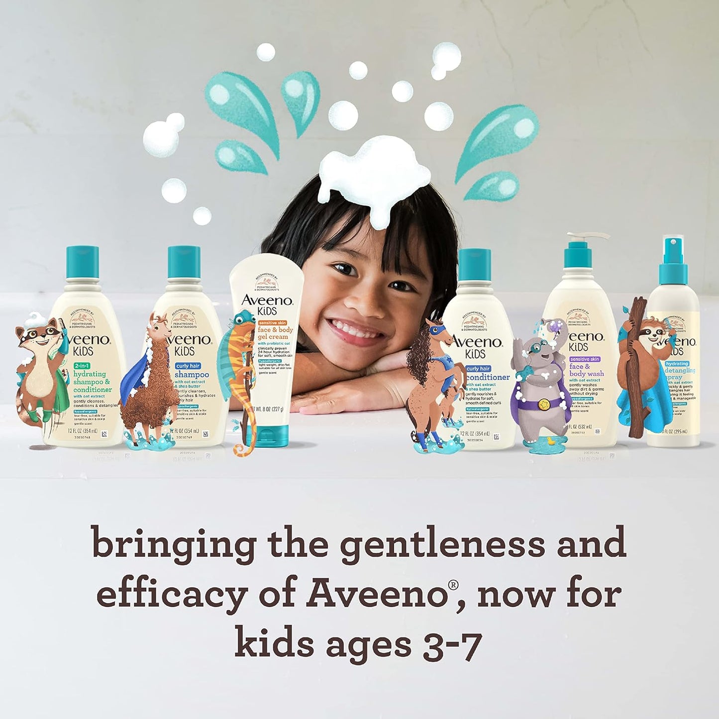 Aveeno Kids 2-in-1 Hydrating Shampoo & Conditioner with Oat Extract – 12 fl oz