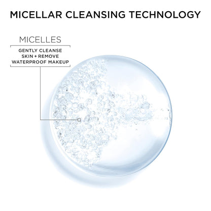 Micellar Cleansing Water Duo – All‑Skin‑Types Makeup Remover (13.5oz) + Waterproof Makeup Micellar Cleanser (3.4oz), Gentle, Hydrating, No‑Rinse Formula