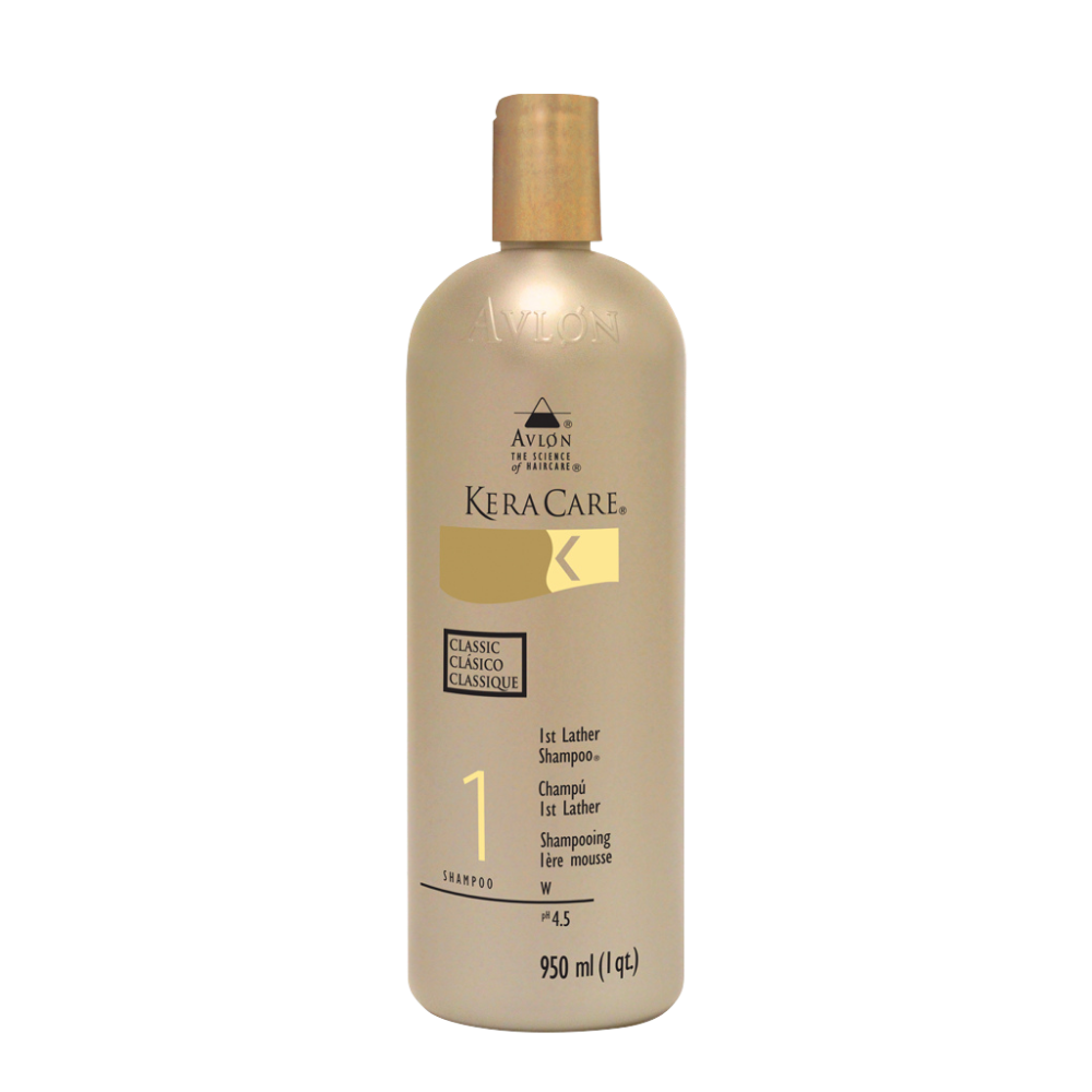 KeraCare 1st Lather Shampoo sulfate free 32oz removing buildup and oils from hair