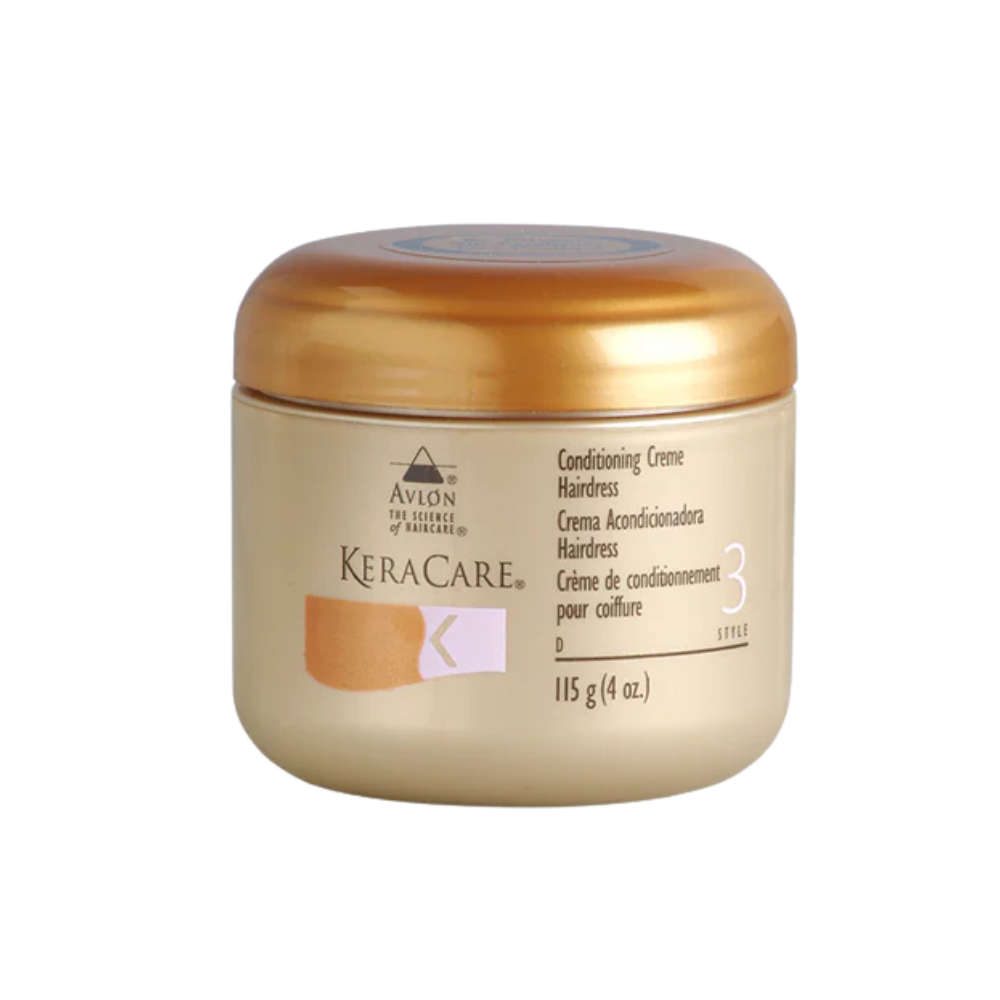 KeraCare Conditioning Creme Hairdress 4oz lightweight moisturizer for dry hair and scalp shine