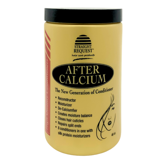 Straight Request After Calcium strengthening treatment for relaxed and color‑treated hair.