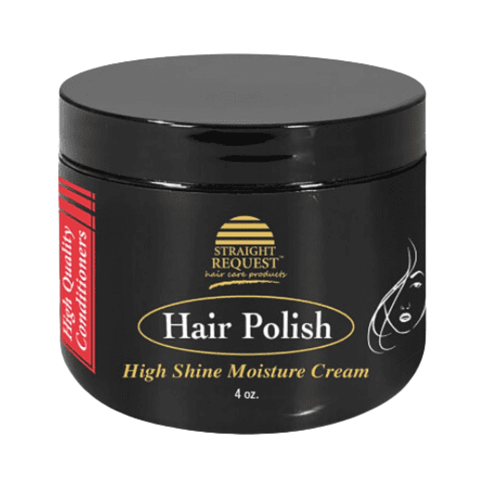 Straight Request Hair Polish high‑shine moisture cream for smooth, glossy hair.