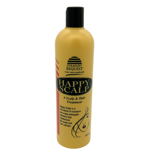 Straight Request Happy Scalp soothing treatment for itch relief and hydration.