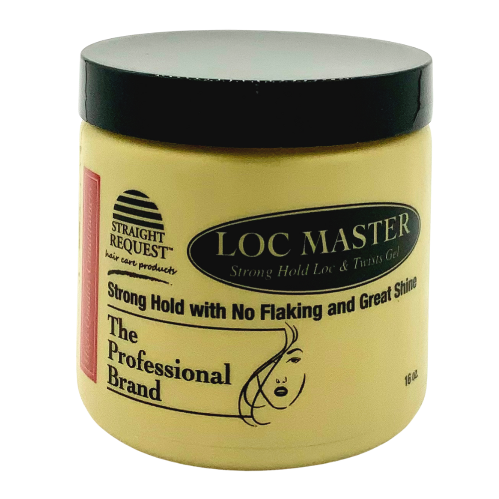 Straight Request Loc Master Gel for firm‑hold loc retwisting, definition, and long‑lasting control.