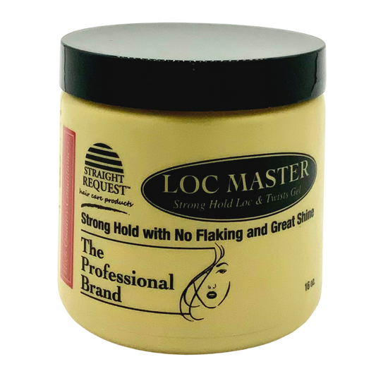 Straight Request Loc Master Gel for firm‑hold loc retwisting, definition, and long‑lasting control.