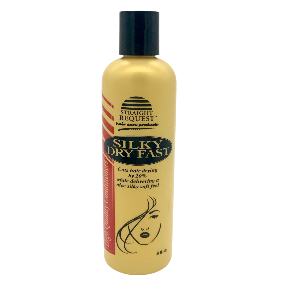 Straight Request Silky Dry Fast quick‑dry conditioning treatment for smooth, soft hair.