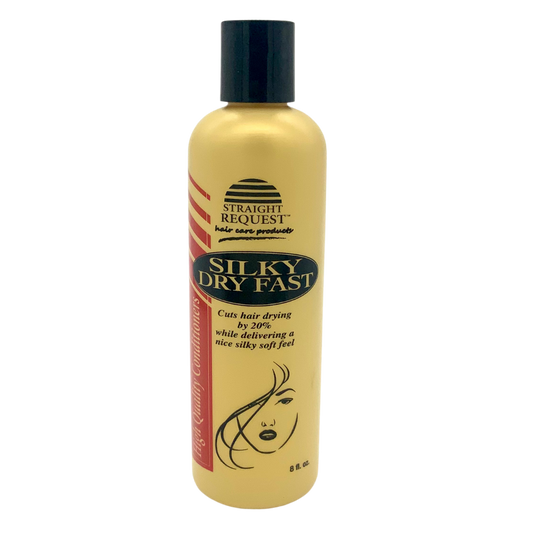 Straight Request Silky Dry Fast quick‑dry conditioning treatment for smooth, soft hair.