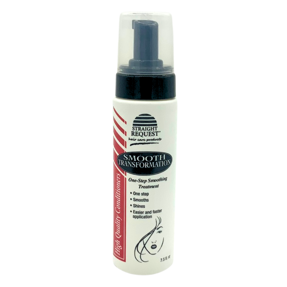 Straight Request Smooth Transformation smoothing treatment for frizz control and manageability.