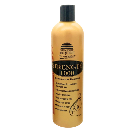 Straight Request Strength 1000 ultra‑strength protein treatment for severely damaged hair.