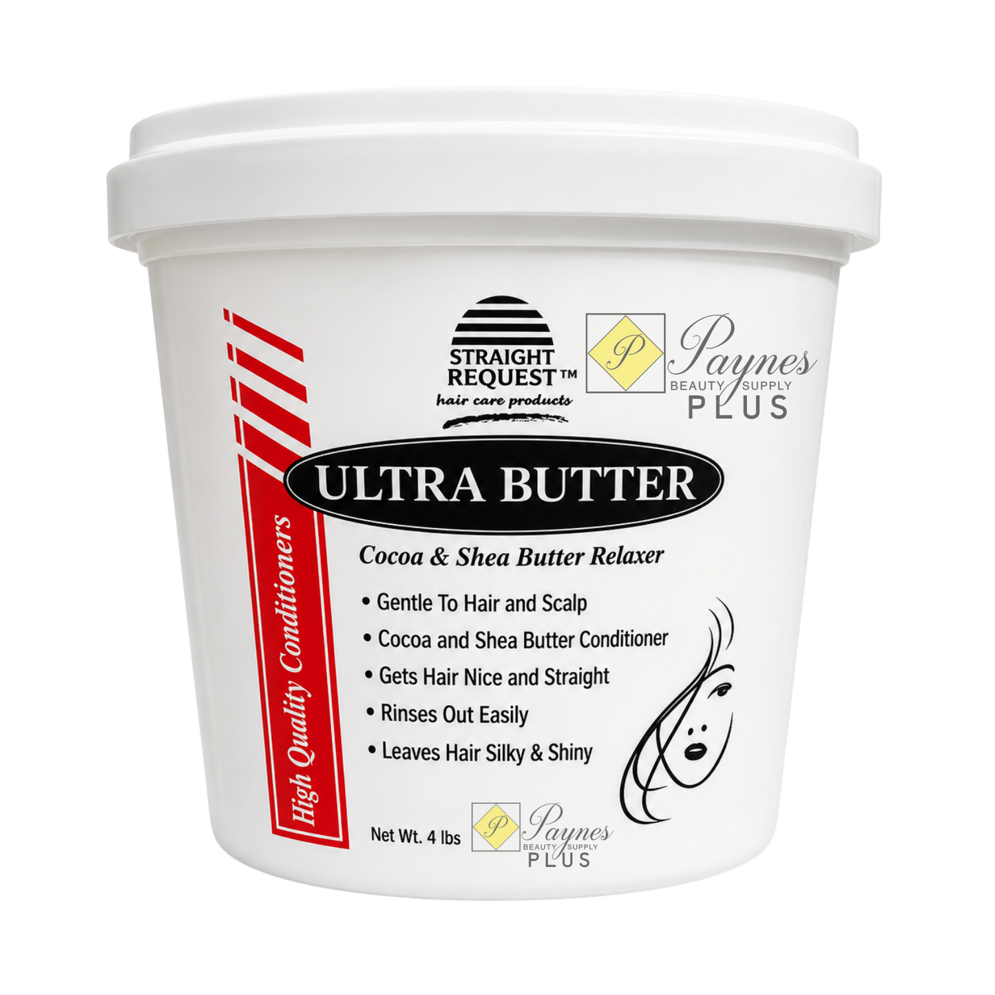 Straight Request Ultra Butter Cocoa and Shea Butter Relaxer 4lb professional conditioning hair relaxer for silky straight hair