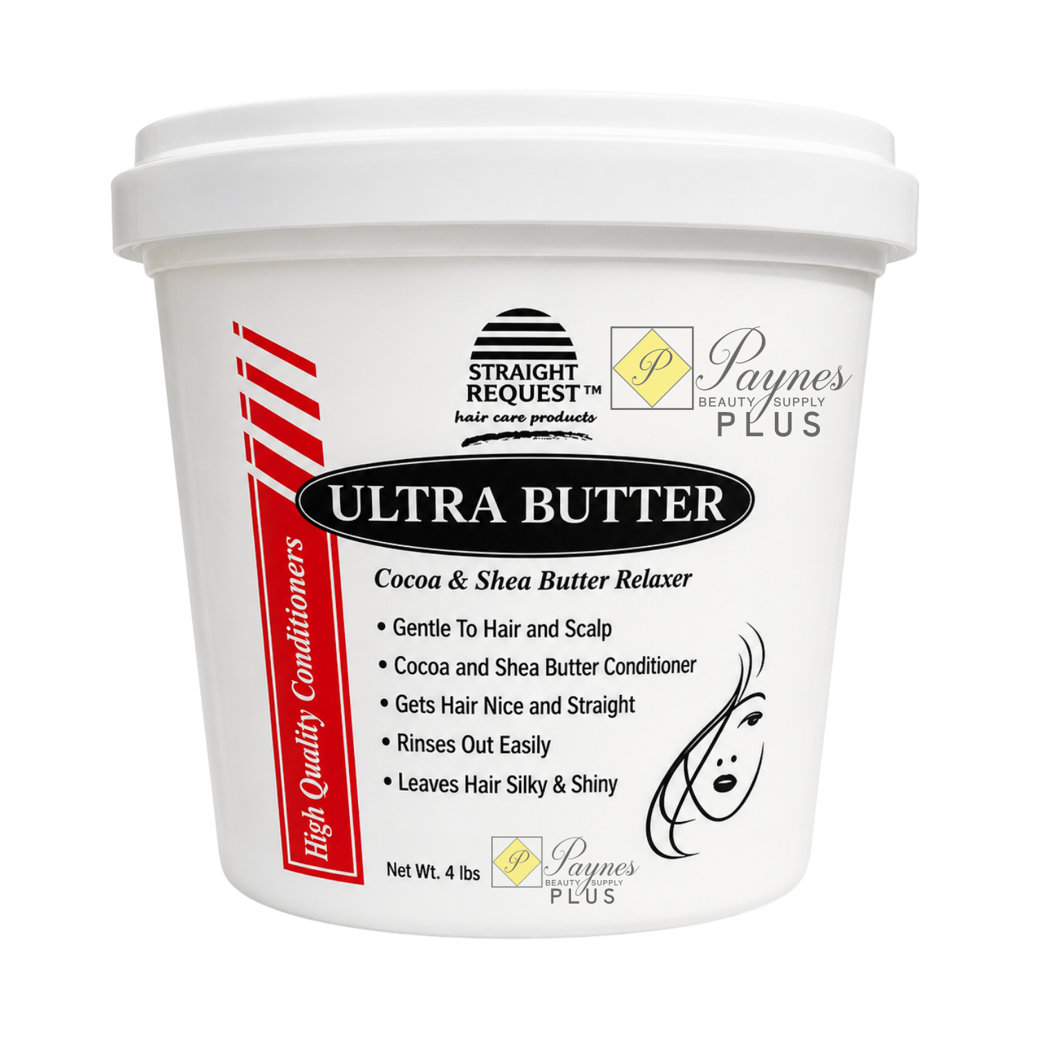 Straight Request Ultra Butter Cocoa and Shea Butter Relaxer 4lb professional conditioning hair relaxer for silky straight hair