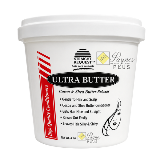 Straight Request Ultra Butter Cocoa and Shea Butter Relaxer 4lb professional conditioning hair relaxer for silky straight hair